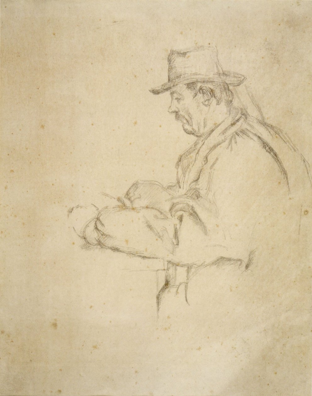 Profile of a Man by Paul Cézanne