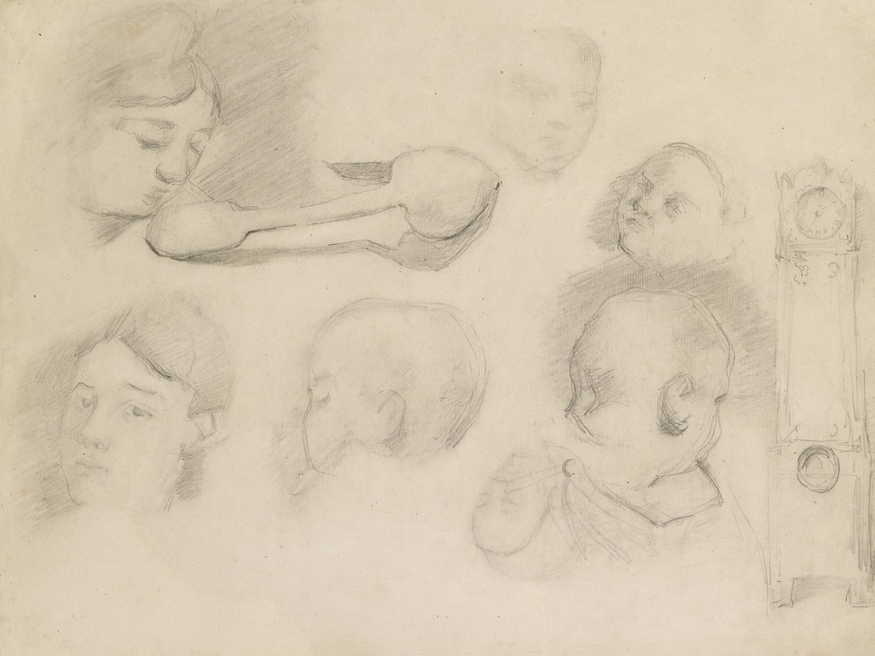 Studies of a Mother and Child, 19th century by Paul Cézanne