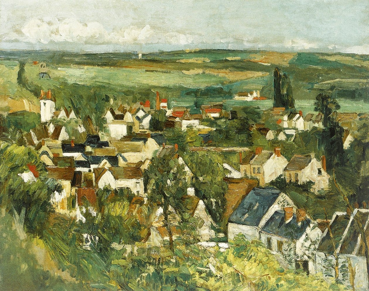 Panoramic View of Auvers-sur-Oise by Paul Cézanne