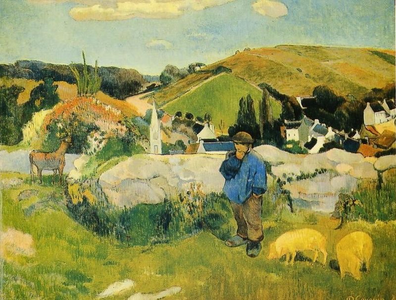 In Brittany by Paul Gauguin