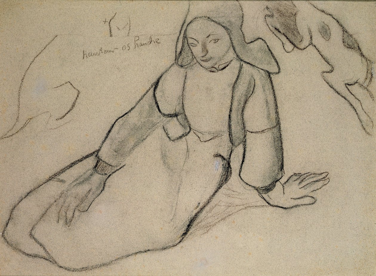 Seated Breton Woman, 1888 by Paul Gauguin