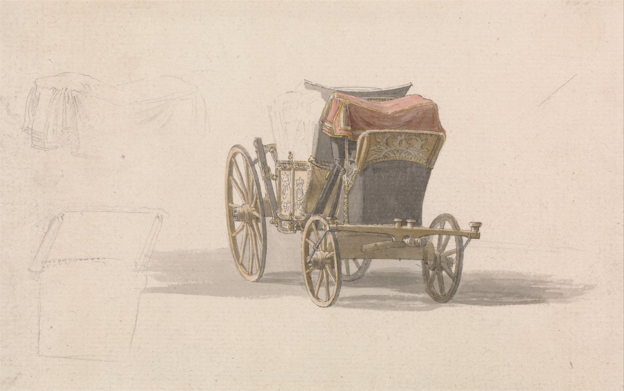 A Coach with Royal Coat of Arms by Paul Sandby