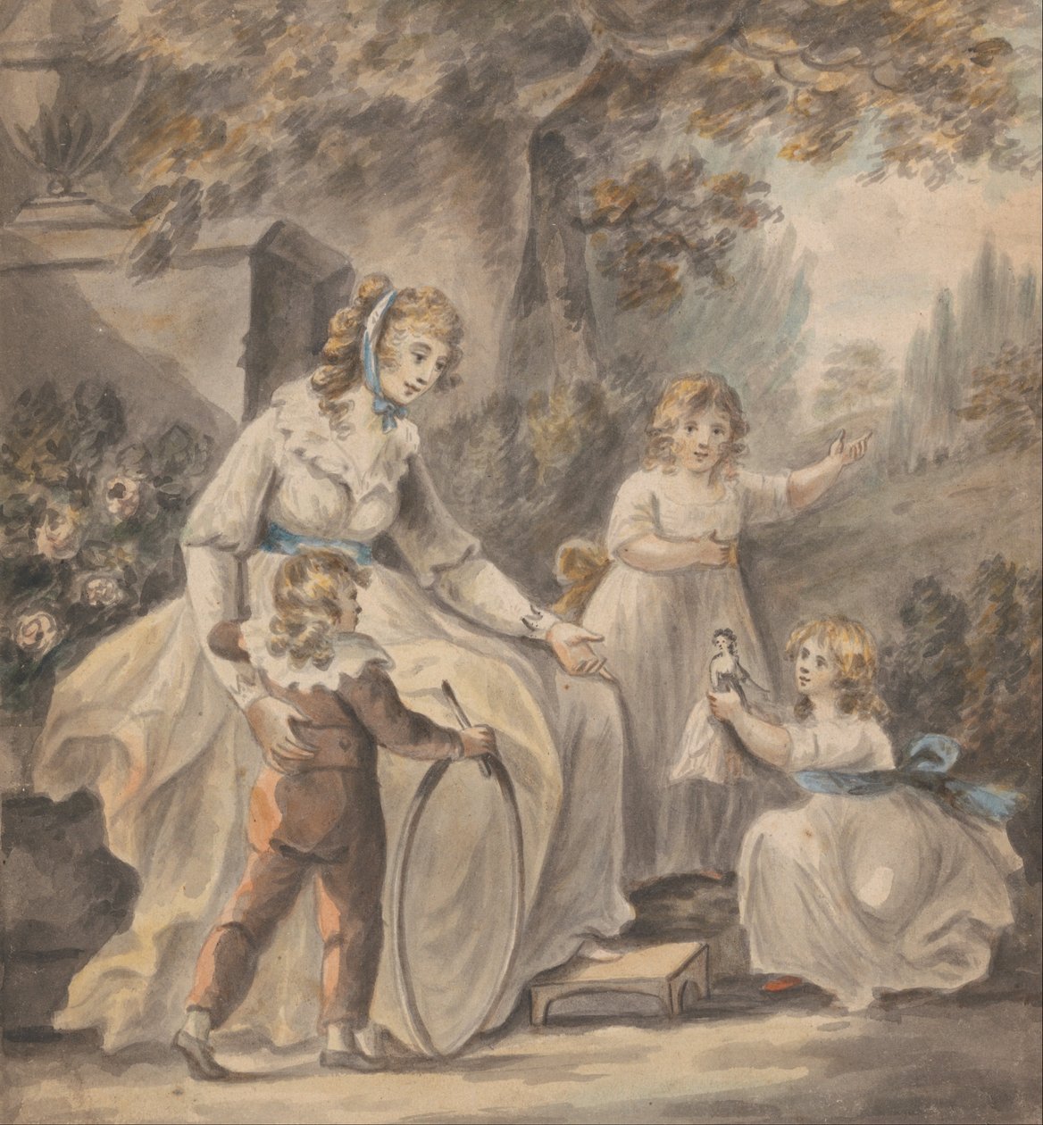 A Nurse with Three Children by Paul Sandby