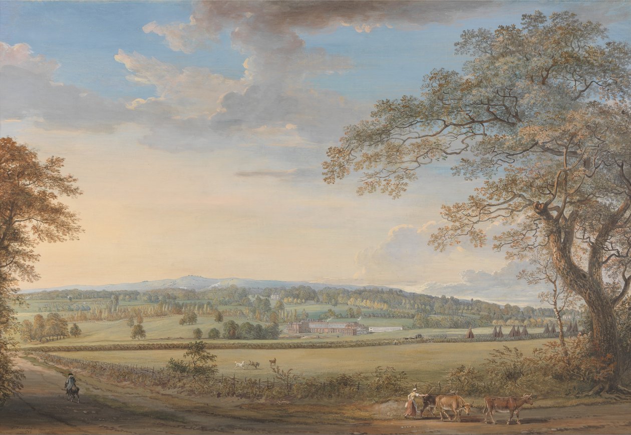 A View of Vinters at Boxley, Kent, with Mr. Whatmans Turkey Paper Mills by Paul Sandby
