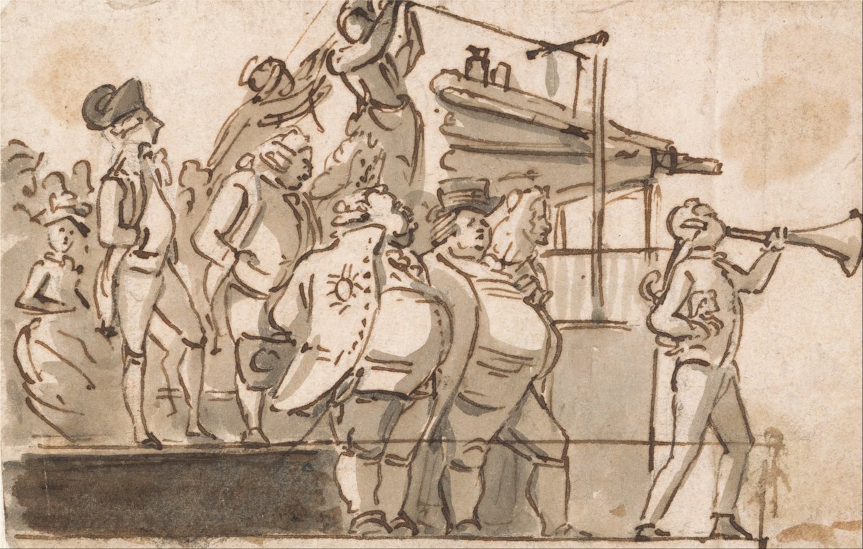 Election Scene by Paul Sandby