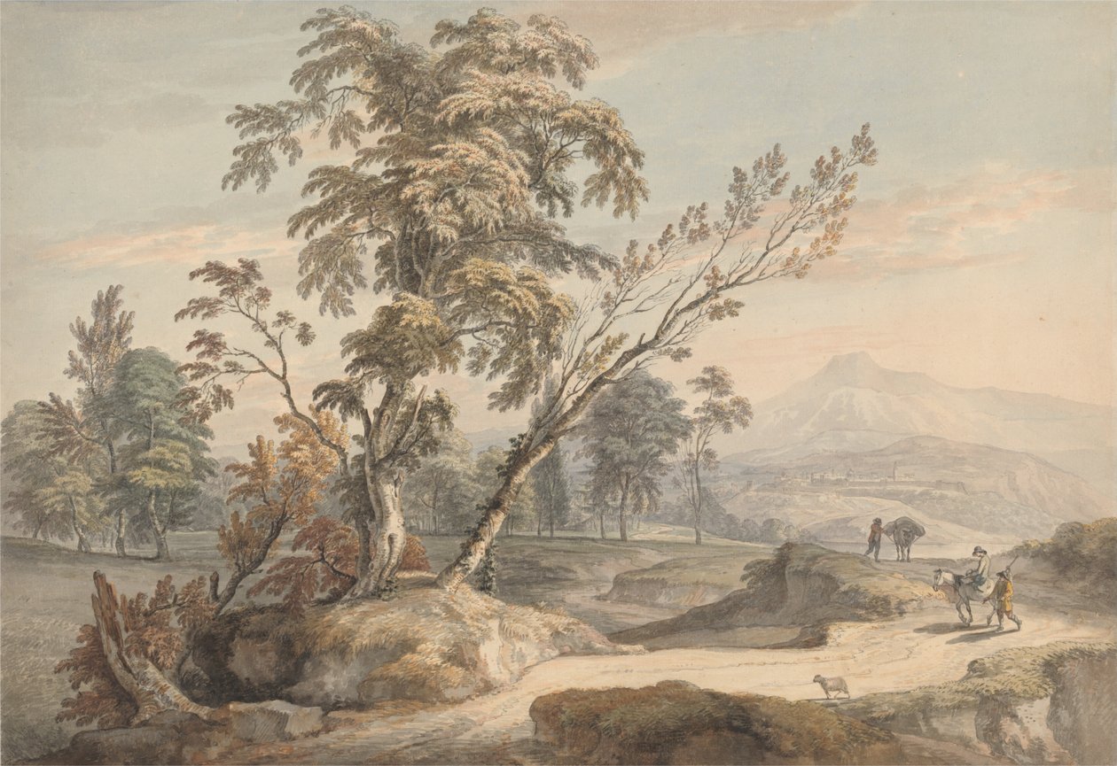 Italianate Landscape with Travellers No. 2 by Paul Sandby