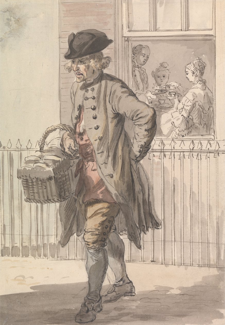 London Cries: A Muffin Man by Paul Sandby