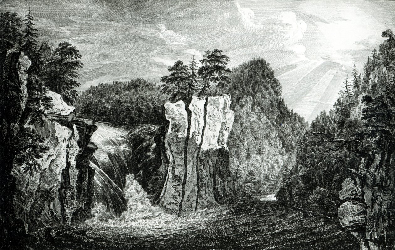 View of the Passaic River Waterfall, New Jersey by Paul Sandby