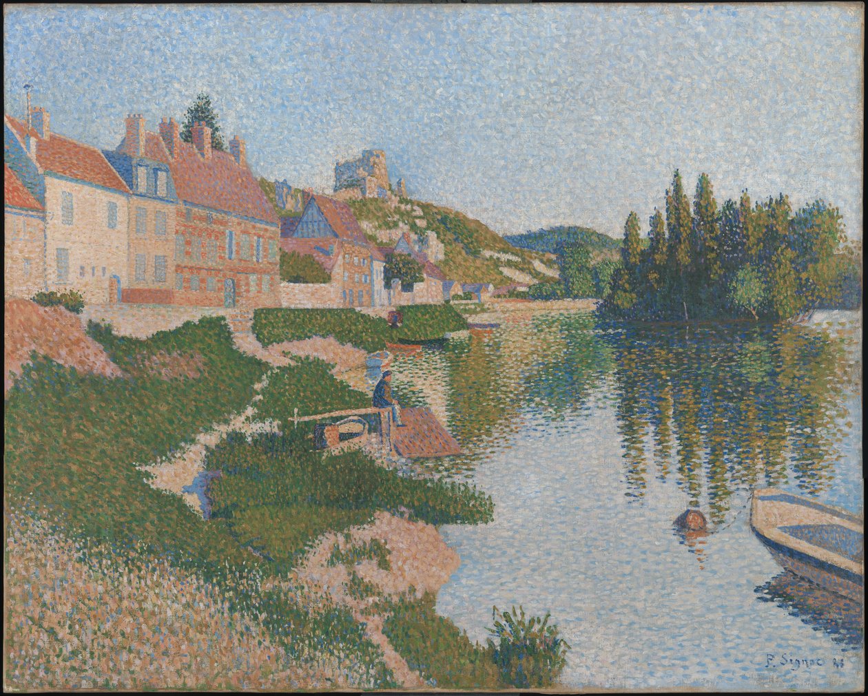 The Bank; Les Andelys by Paul Signac