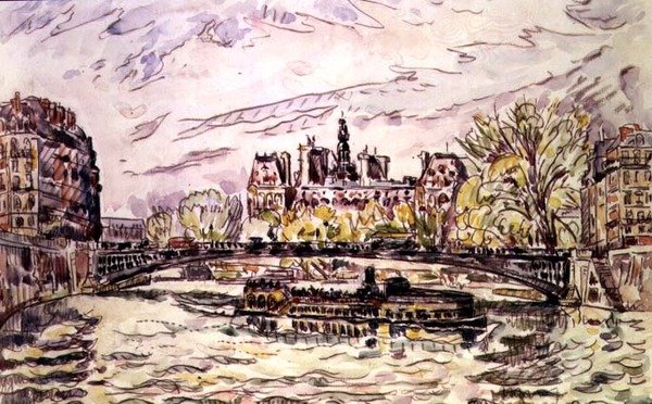 Pont Louis-Phillipe, Paris by Paul Signac