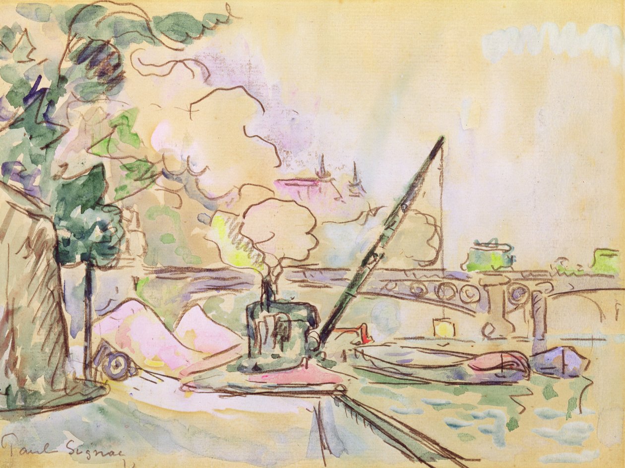 Pont du Louvre, 1928 by Paul Signac