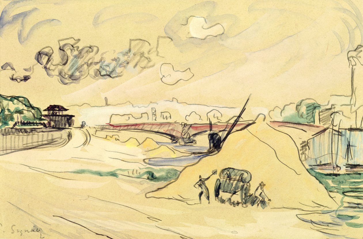The Pile of Sand, Bercy by Paul Signac