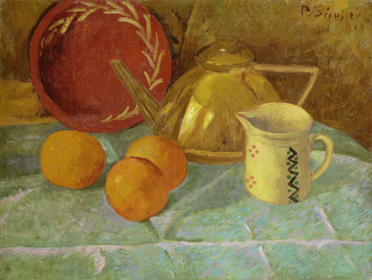 Still Life with Fruit and a Pitcher or Synchronization in Yellow by Paul Sérusier