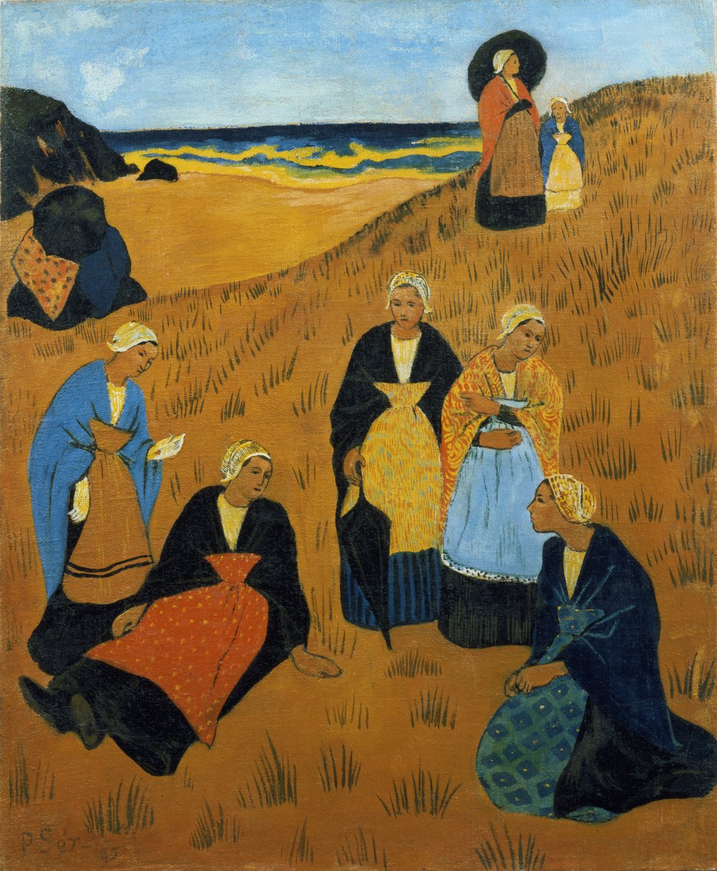 Young Breton Women wearing Shawls, or The Girls of Douarnenez by Paul Sérusier