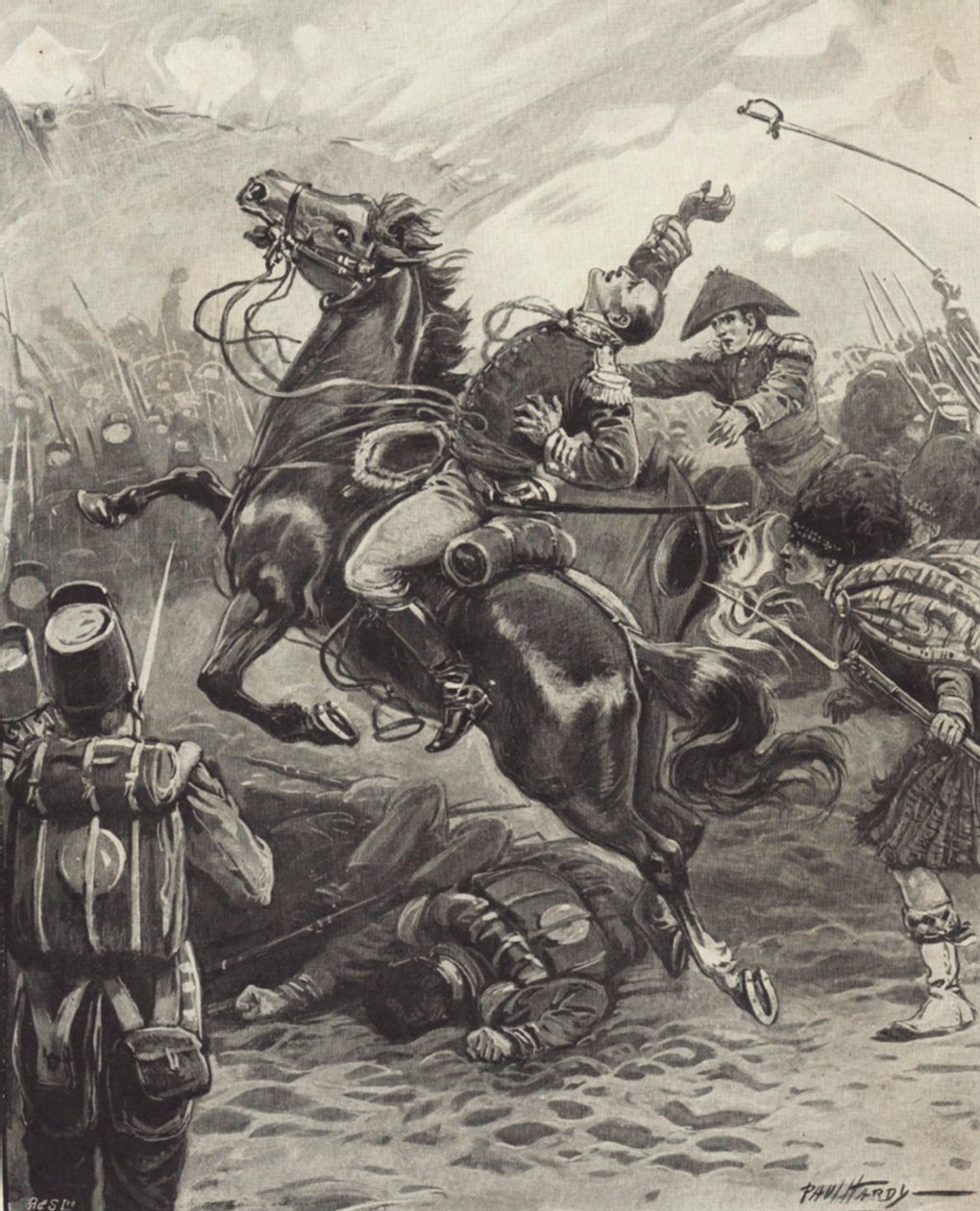 The Death of Edward Pakenham at the Battle of New Orleans by Paul (after) Hardy
