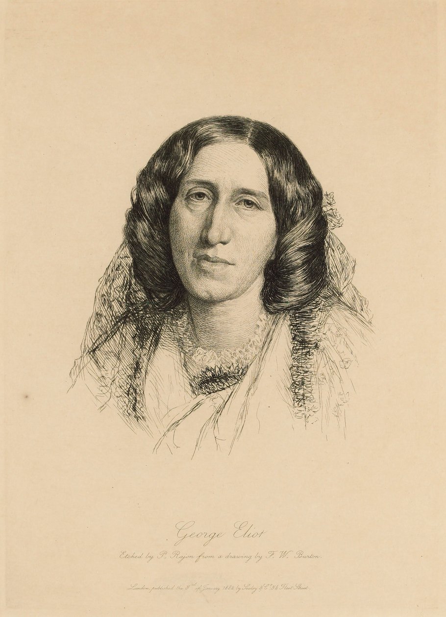 Portrait of George Eliot, 1819-1880, 1882 by Paul Adolphe Rajon