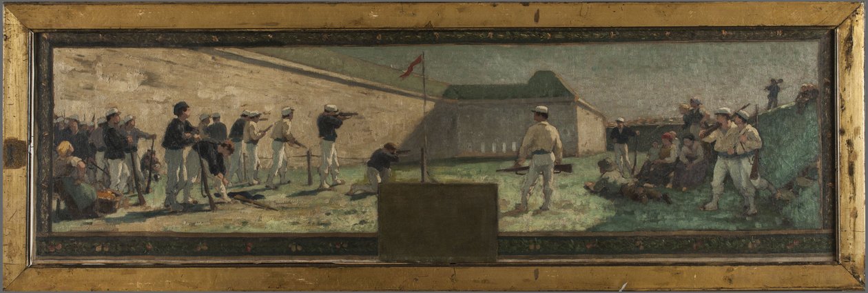 Sketch for the Arcueil-Cachan town hall: Shooting (in 1888) by Paul Albert Baudouin