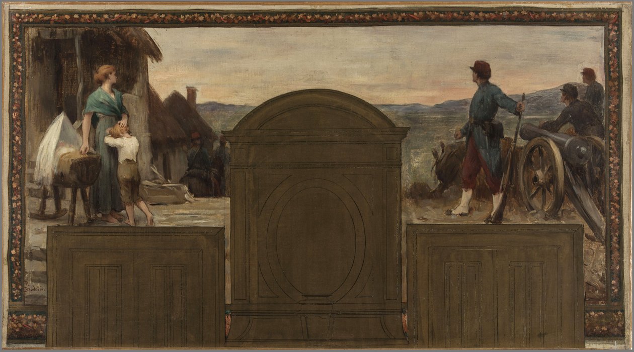 Sketch for the town hall of Saint-Maur-des-Fossés: Maternity and Homeland - The Defense of the Homeland by Paul Albert Baudouin