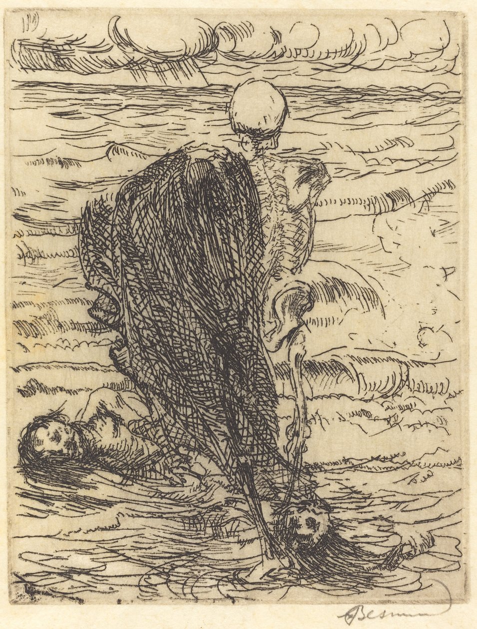 Cast of a Net Le coup de filet by Paul Albert Besnard