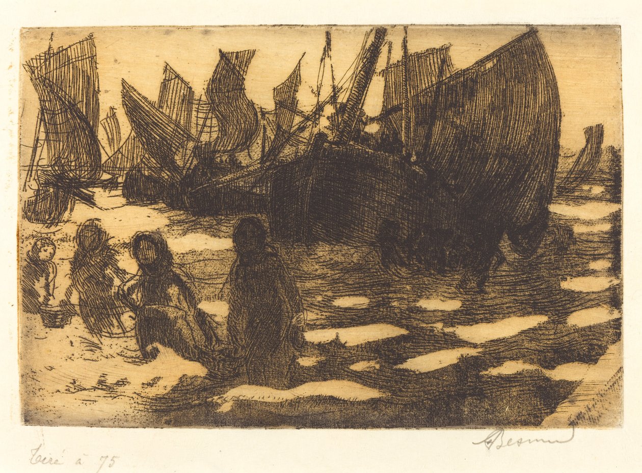 Small Fishing Boats of Berck, 1897 by Paul Albert Besnard