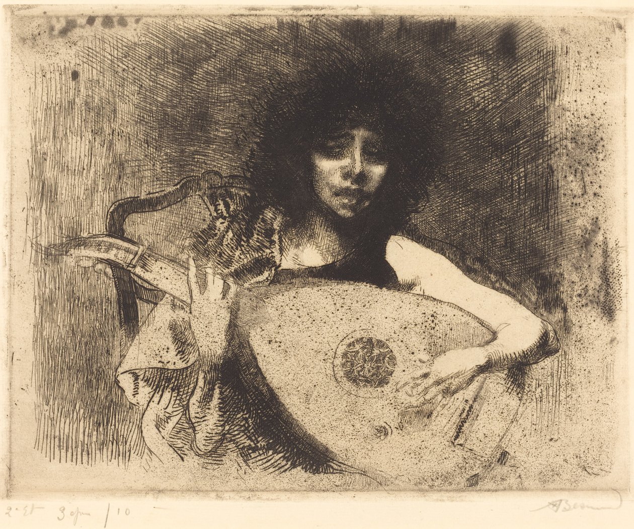 The Lute Player by Paul Albert Besnard
