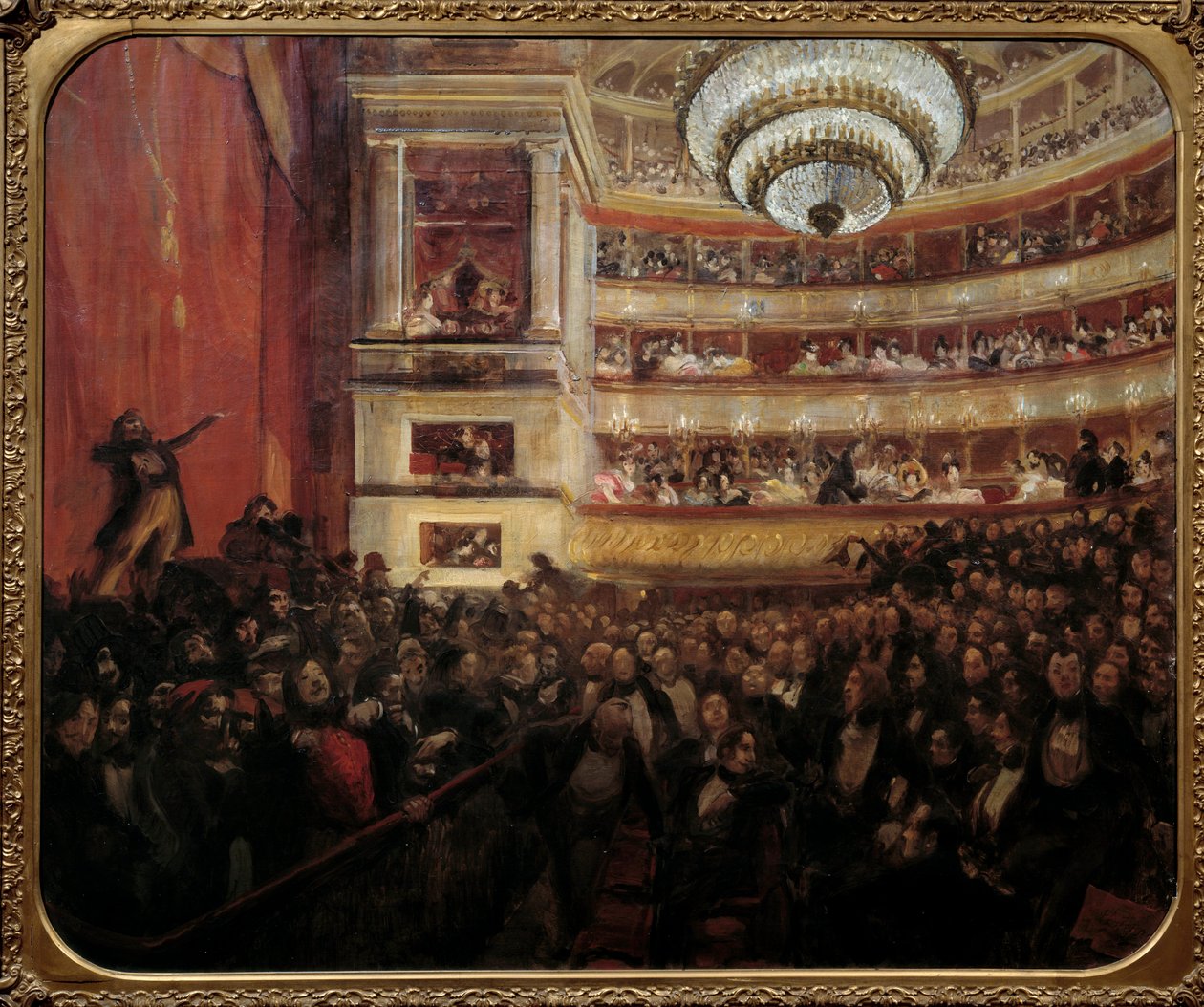 The Premiere of Hernani by Victor Hugo at the Comedie Francaise on February 25, 1830 by Paul Albert Besnard