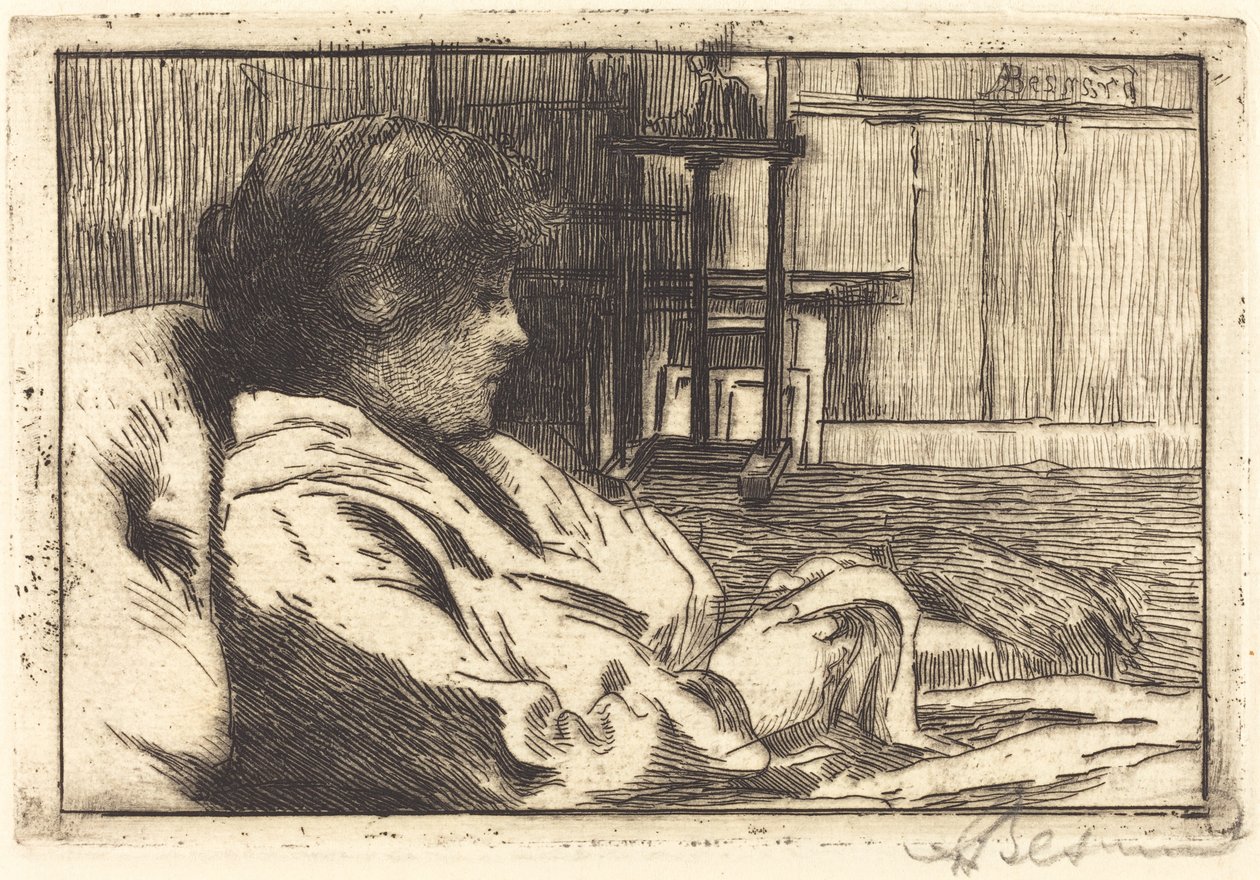 Woman Reading in the Atelier by Paul Albert Besnard