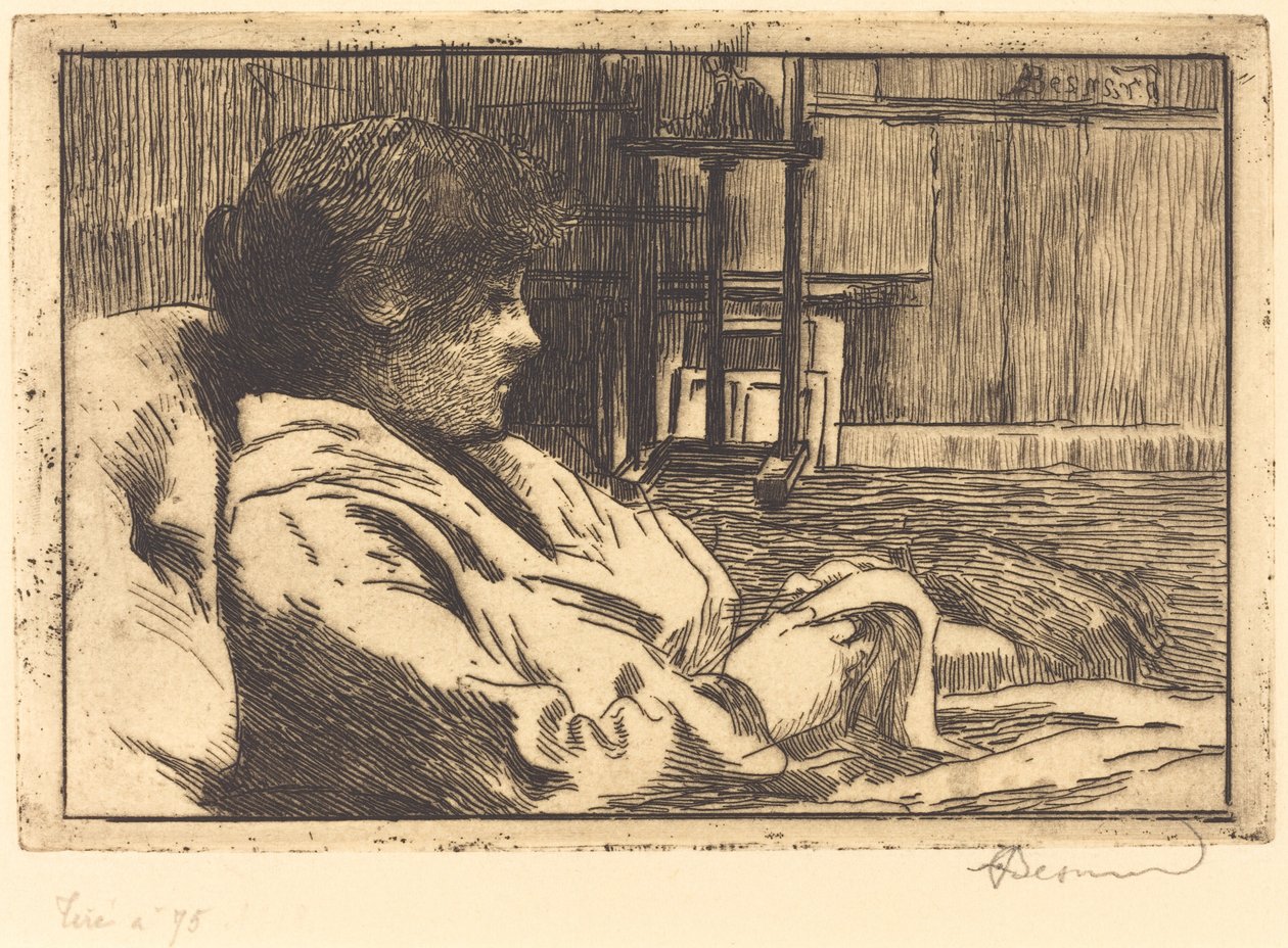 Woman Reading in the Studio by Paul Albert Besnard
