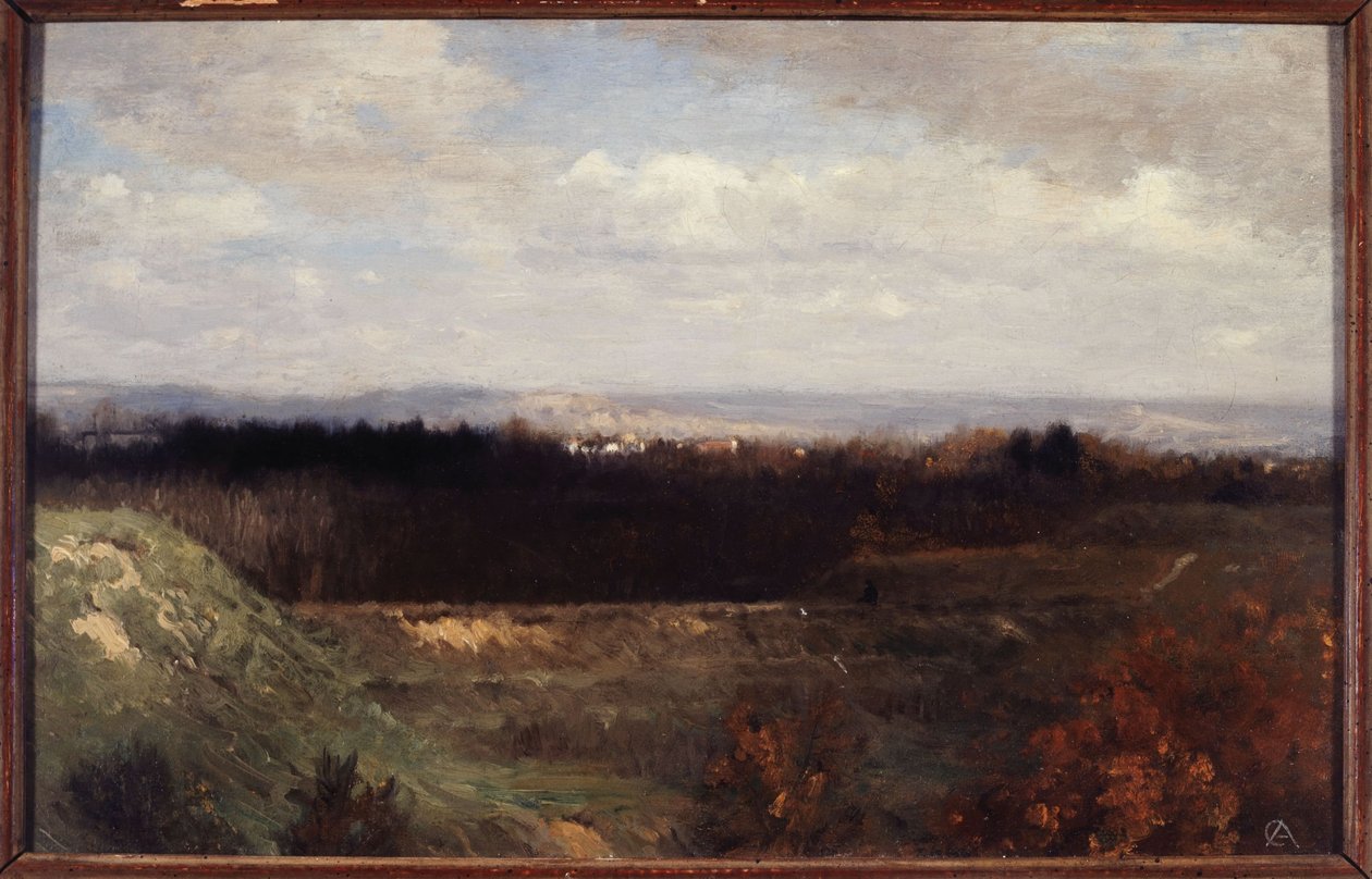 View of Bois de Boulogne from Boulevard Suchet, circa 1860 by Paul Alfred de Curzon