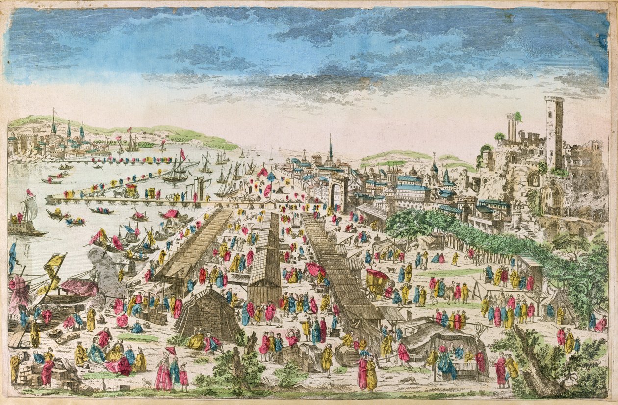 The Fair of Beaucaire and a view of Tarascon by Paul André Basset