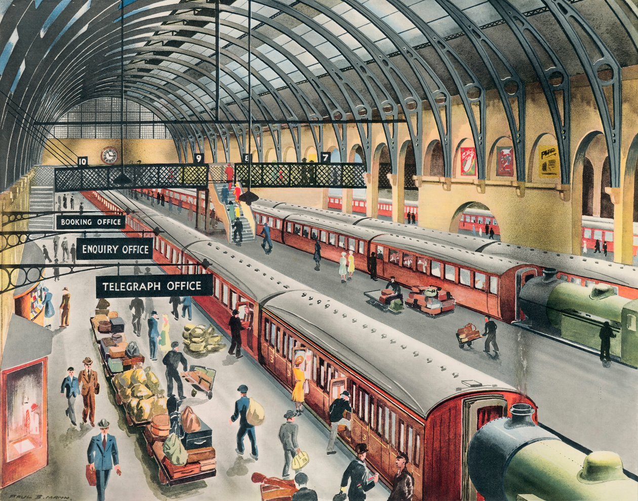 A Railway Terminus by Paul B. Mann