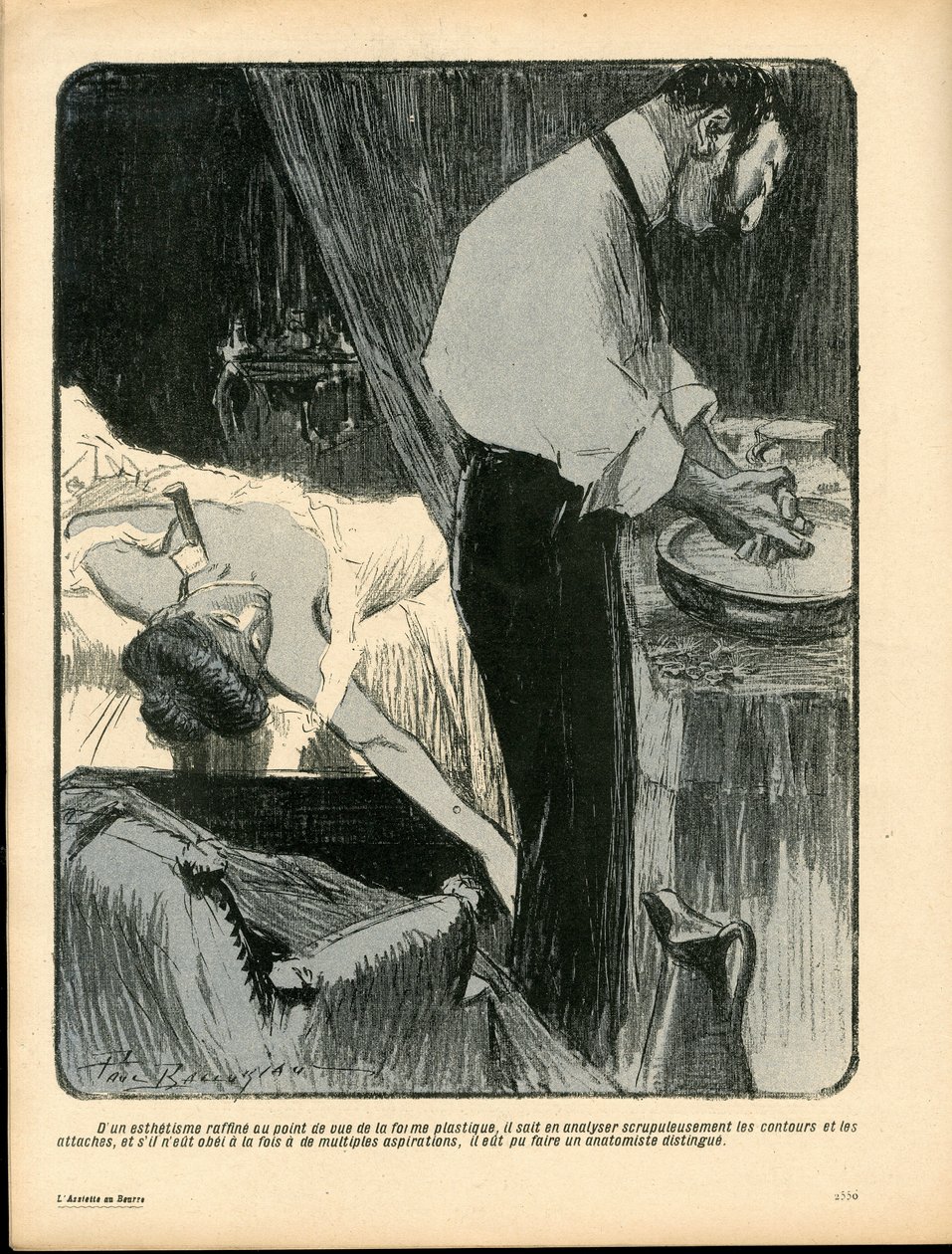 The Butter Plate, Satirical in Colors by Paul Balluriau