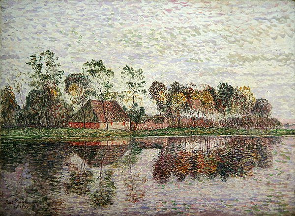 A Southern German Farmstead with many Trees and a River by Paul Baum