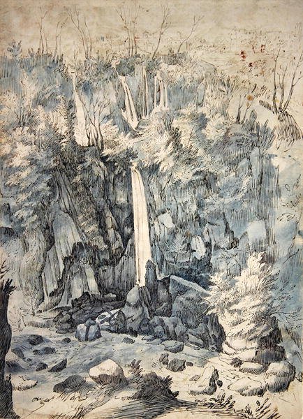 Waterfall near Tivoli by Paul Brill or Bril