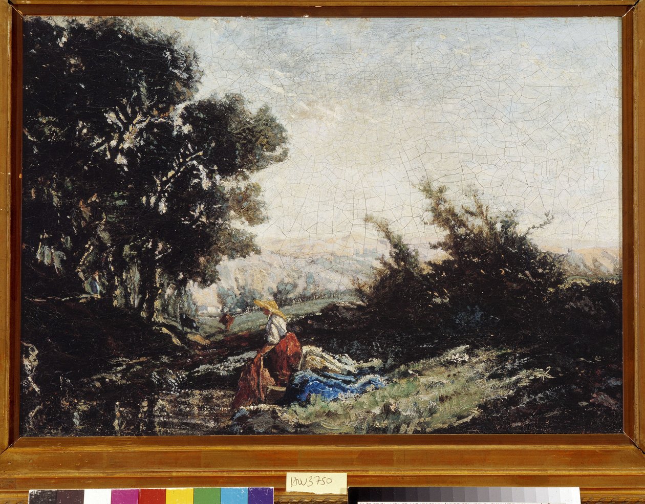 Washerwoman at the Creek by Paul Camille Guigou