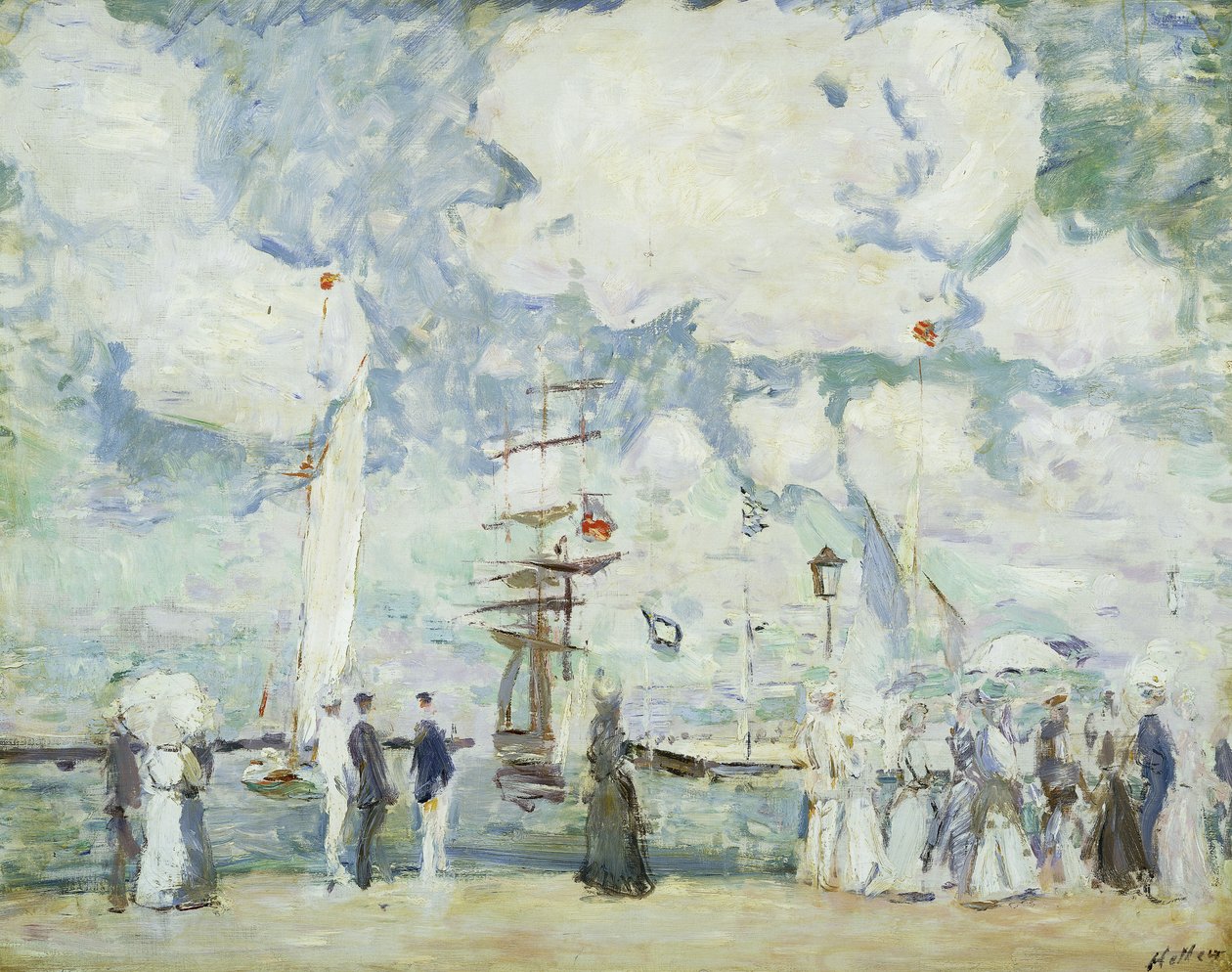 Harbour Entrance at Deauville by Paul Cesar Helleu
