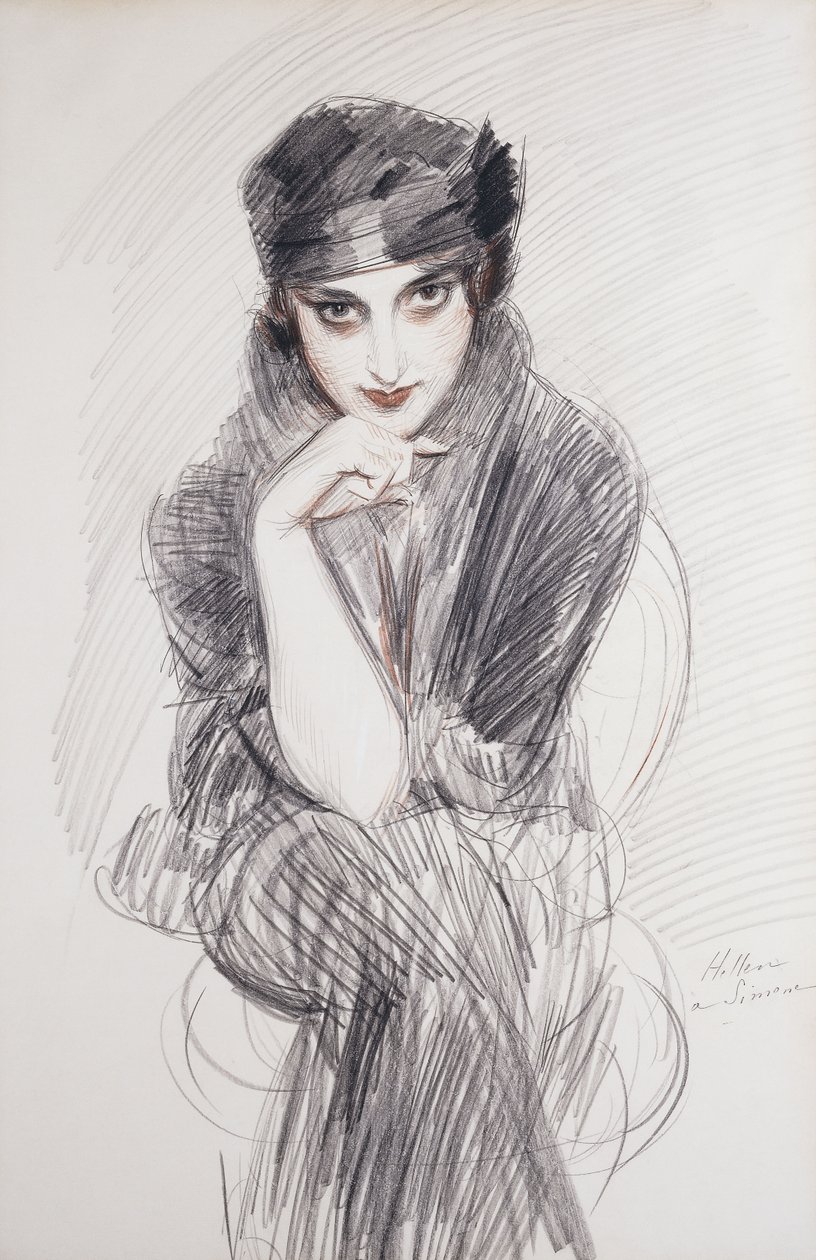 Portrait of a Lady, Possibly Madam Van Cleef by Paul Cesar Helleu