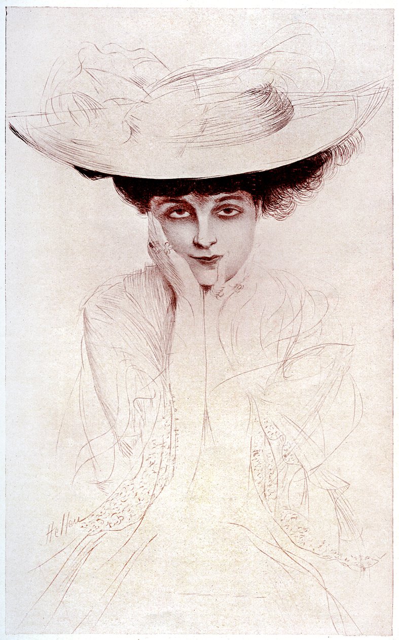 Portrait of the Countess of Noailles by Paul Cesar Helleu