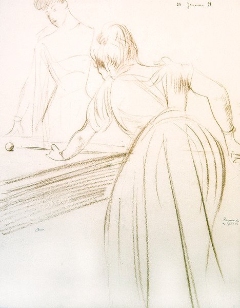 The Comtesse Greffuhle and Raymonde de Galard by Paul Cesar Helleu