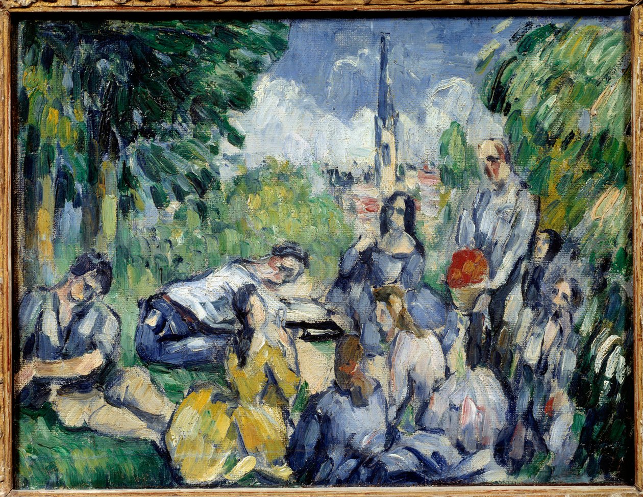 Breakfast on the grass Painting by Paul Cezanne (1839-1906) 1875 Sun. 0,21x0,27 m Paris, Musee de l