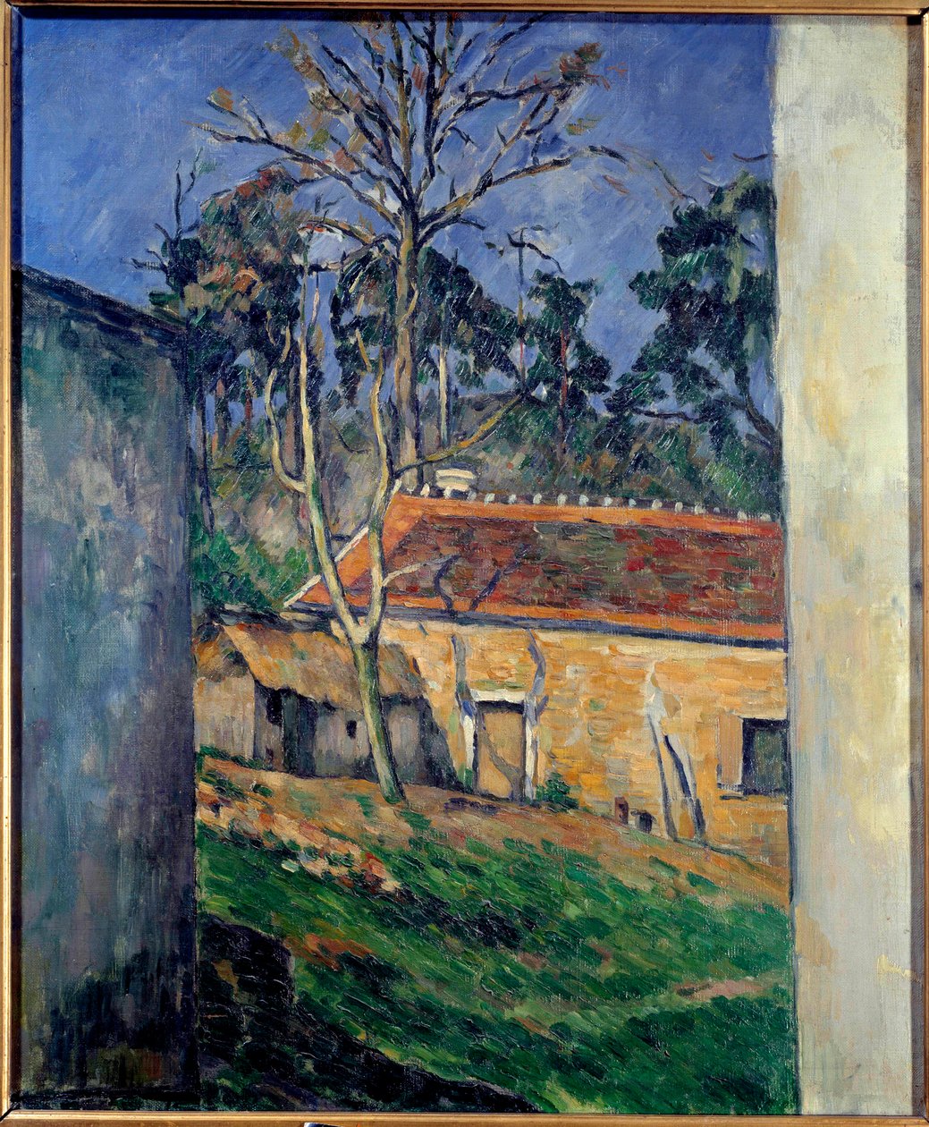 Farmyard in Auvers by Paul Cézanne
