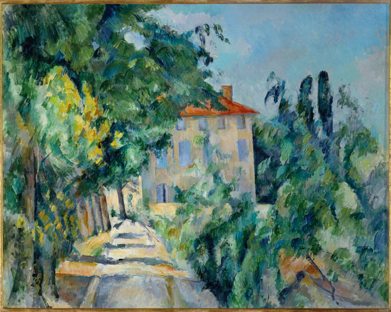 House with a red roof by Paul Cezanne