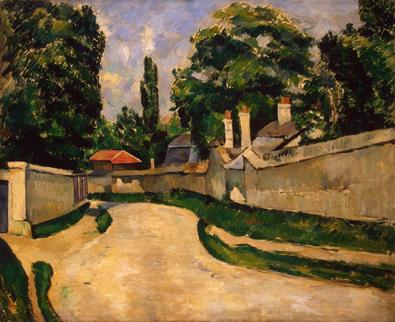 Houses Along a Road, c.1881 by Paul Cézanne