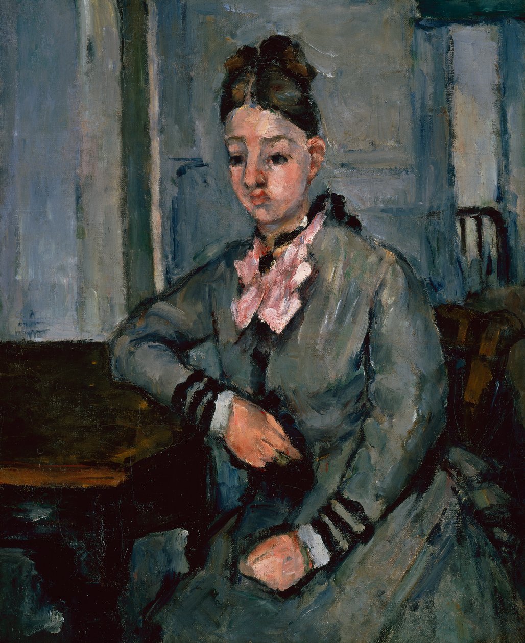 Madame Cezanne Leaning on a Table, c.1873 by Paul Cézanne