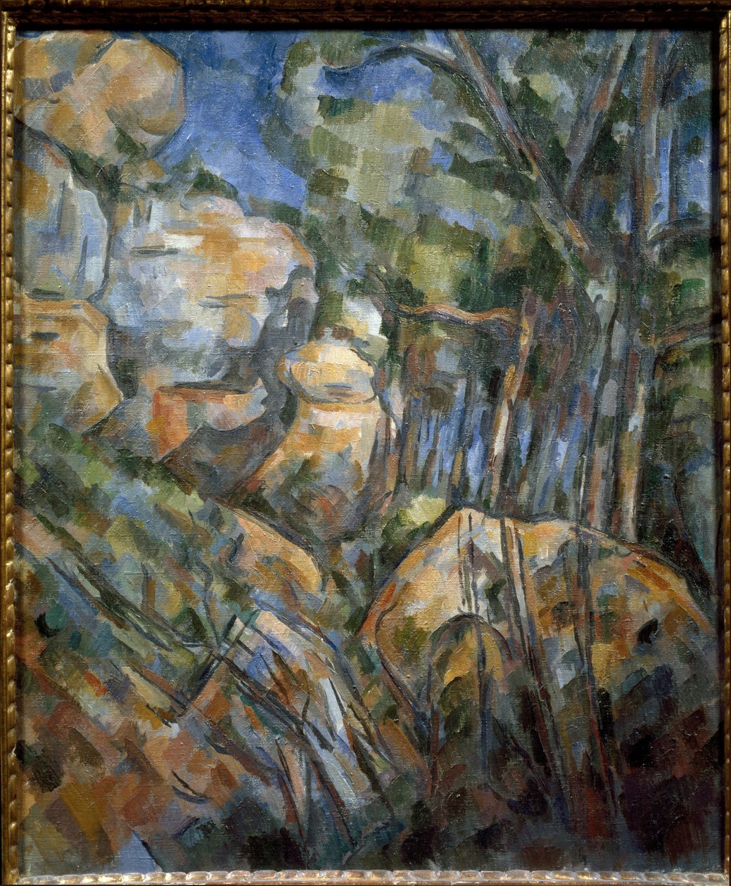 Rocks Near the Caves Above Chateau Noir by Paul Cézanne