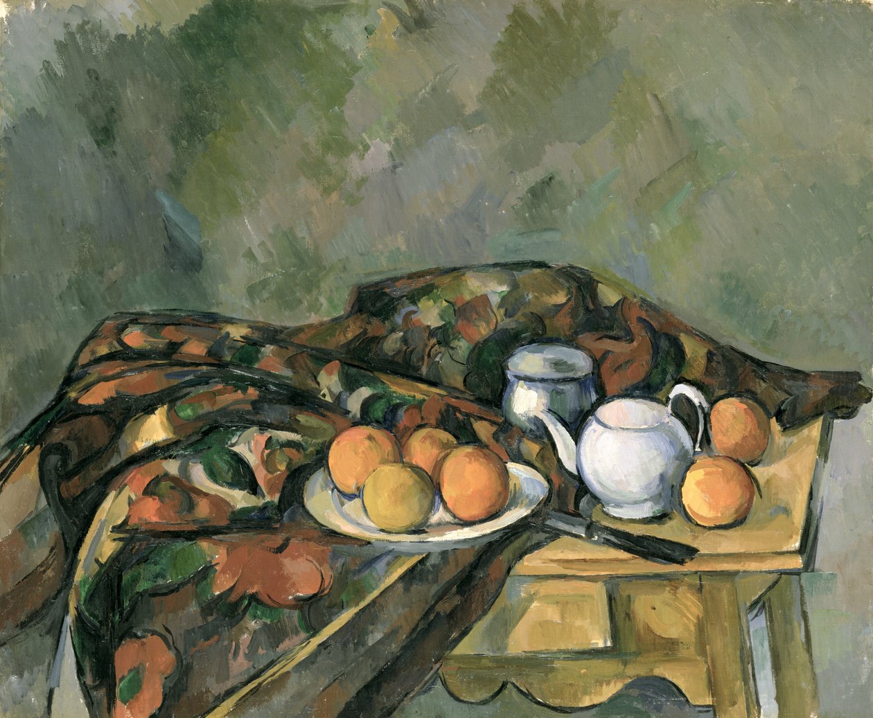 Still Life with a Teapot by Paul Cézanne