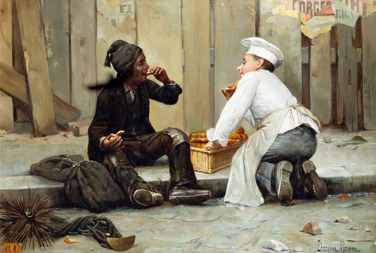 The Little Baker and the Little Chimney Sweep by Paul Charles Chocarne-Moreau