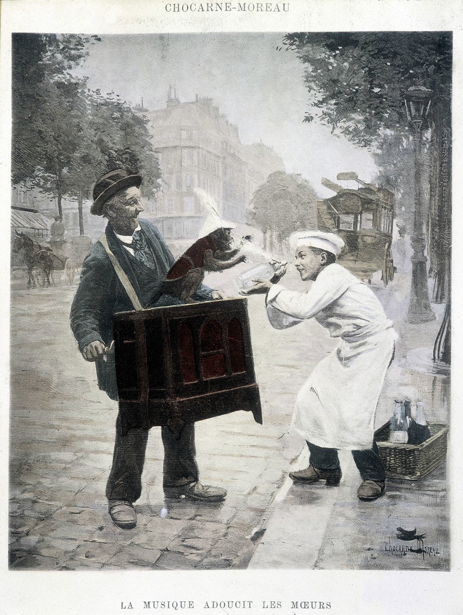 Music softens morals, painting by Chocarne-Moreau, c. 1900 by Paul Charles Chocarne Moreau