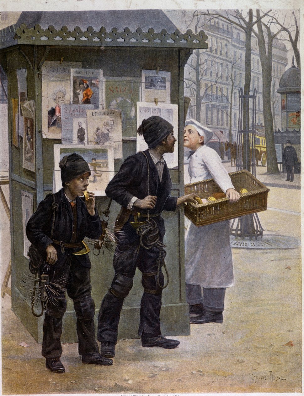 Opportunity Makes the Thief, Chimneys Pilfering Buns by Paul Charles Chocarne Moreau