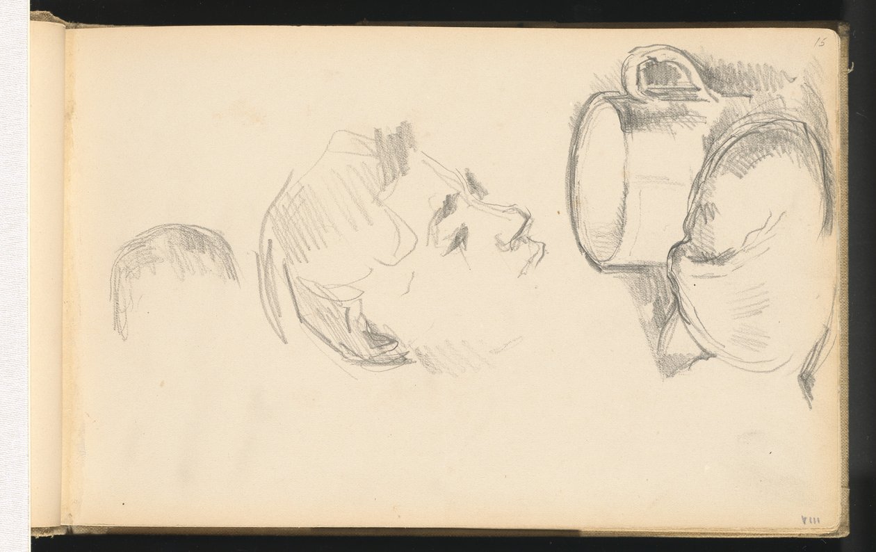 A Head, a Cup, and a Bread Roll by Paul Cézanne